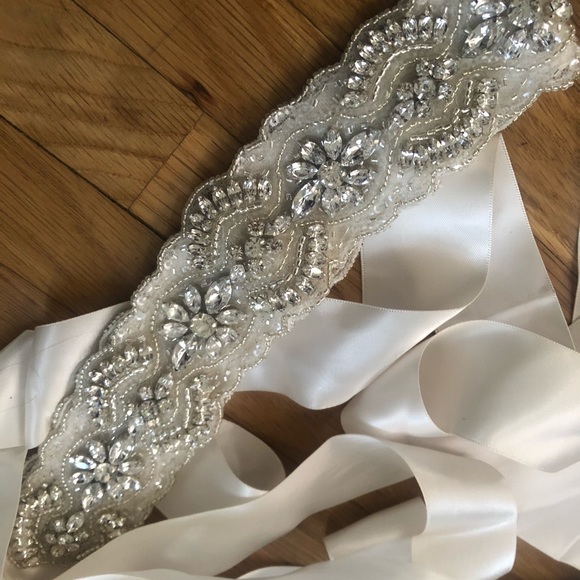 David's Bridal Accessories - Beaded wedding dress belt with free tote bag
